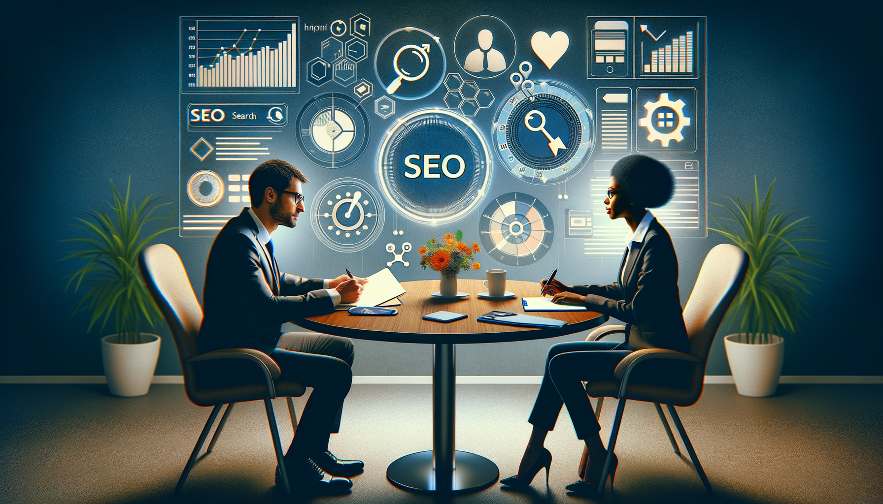 Выбор SEO-специалиста: ключевые советы для успешного интернет-магазина 2 Illustration for section: Общие вопросы Во время собеседования задайте кандидат - выбор seo-специалиста