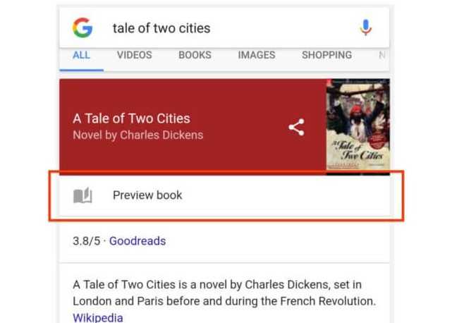 Google побелил фон выдачи и добавил превью книг