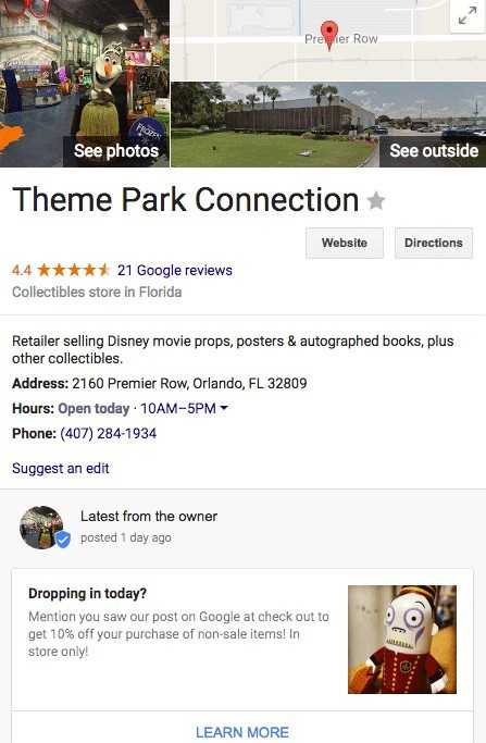 Google пробует дополнительный промо-блок в локальном поиске