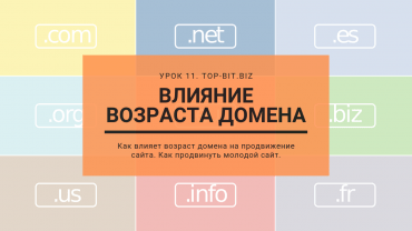 Урок 11 Влияние возраста домена на продвижение