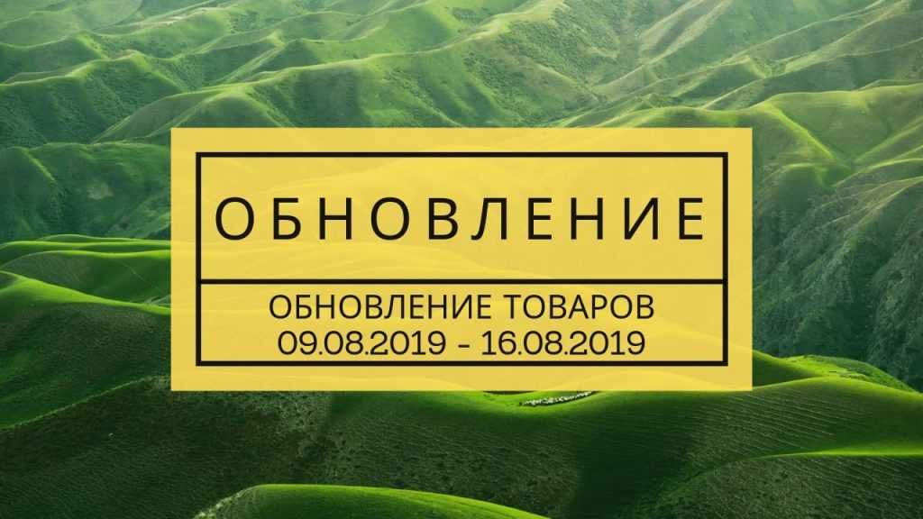 Обновление товара 16.08.2019